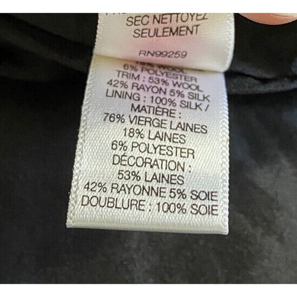 Lavender Label Vera Wang Size 4/38 Textured Wool Blend Tweed Lined Pencil Skirt - Picture 6 of 6